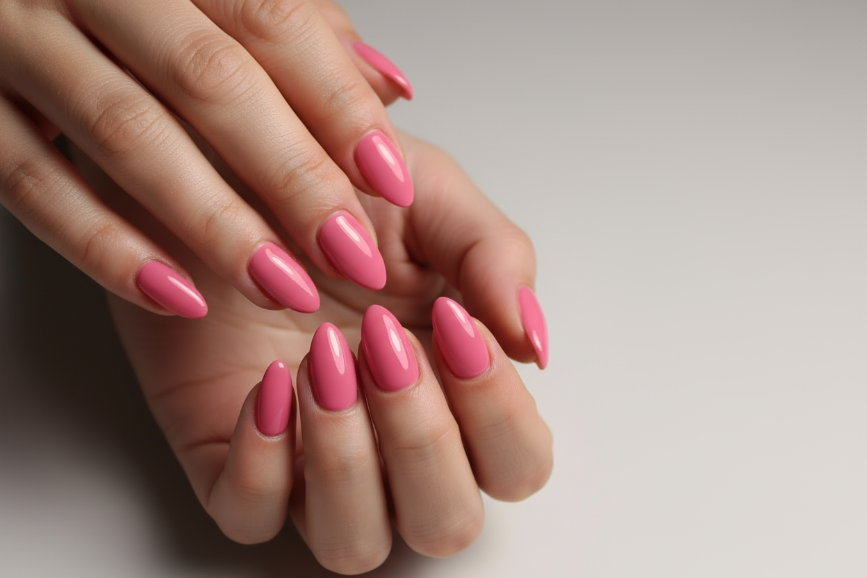 remove the blow in the background, paint all nails in pain pink colour